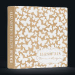 Country Rustic Butterfly Print Customizable Binder<br><div class="desc">White butterfly print on a country rustic wood background. This binder is customizable. It's perfect as wedding photo's binder,  recipe binder or as a school binder.</div>