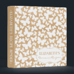 Country Rustic Butterfly Print Customizable Binder<br><div class="desc">White butterfly print on a country rustic wood background. This binder is customizable. It's perfect as wedding photo's binder,  recipe binder or as a school binder.</div>