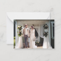 Country Rustic Cottage Wedding Photo Thank you