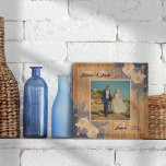 Country Rustic Floral Navy Pink Wood Wall Art<br><div class="desc">Commemorate your wedding day or special union with the Country Rustic Floral Navy Pink Wood Print. Easy breezy personalization with the editor tool.</div>