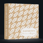 Country Rustic Floral Pattern Customizable Binder<br><div class="desc">White floral pattern on a country rustic wood background. This binder is customizable. It's perfect as wedding photo's binder, recipe binder or as a school binder. You can customize the text to suit your needs or you could just clear or delete the image and texts to just have the print....</div>