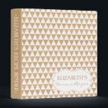 Country Rustic Geometric Triangles Pattern Binder<br><div class="desc">White geometric triangles pattern on a country rustic wood background. This binder is customizable. It's perfect as wedding photo's binder, recipe binder or as a school binder. You can customize the text to suit your needs or you could just clear or delete the image and texts to just have the...</div>
