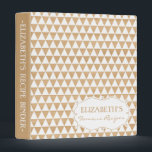 Country Rustic Geometric Triangles Pattern Binder<br><div class="desc">White geometric triangles pattern on a country rustic wood background. This binder is customizable. It's perfect as wedding photo's binder, recipe binder or as a school binder. You can customize the text to suit your needs or you could just clear or delete the image and texts to just have the...</div>