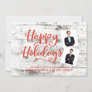 Country Rustic Happy Holidays   Holiday Greetings