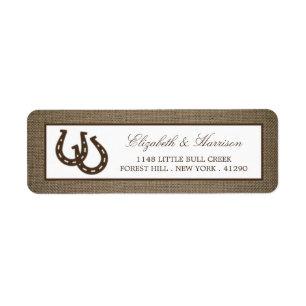 Country Rustic Horseshoe On Burlap Wedding