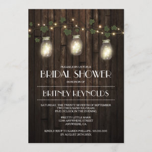 Country Rustic Lights Les Invitations De Douche Br