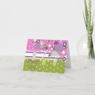 Country Rustic Mason Jar Thank You Card