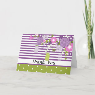 Country Rustic Mason Jar Thank You Card