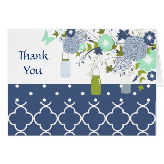 Country Rustic Mason Jar Thank You Card