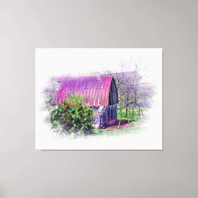 *~* Country Rustic Old Barn Americana AR19 Canvas Print (Front)