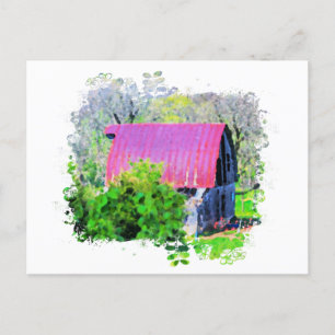 *~* Country Rustic Old Barn AR19 Farming Postcard