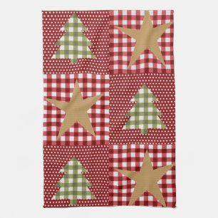 Country Rustic Primitive Christmas Kitchen Towel