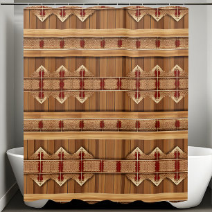 Country Rustic Shower Curtains Horizontal Style