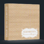 Country Rustic Small Polka Dots Pattern Binder<br><div class="desc">White polka dots pattern on a country rustic wood background. This binder is customizable. It's perfect as wedding photo's binder, recipe binder or as a school binder. You can customize the text to suit your needs or you could just clear or delete the image and text to just have the...</div>