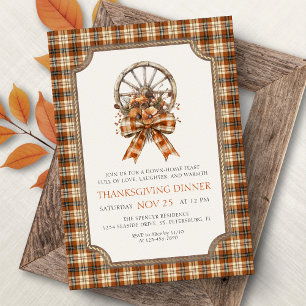 Country Rustic Thanksgiving Dinner Invitation