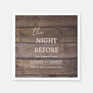 Country Rustic The Night Before Wedding  Napkin