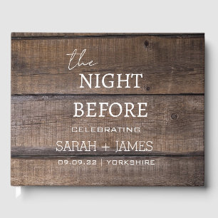 Country Rustic the Night Before Wedding Party Guest Book
