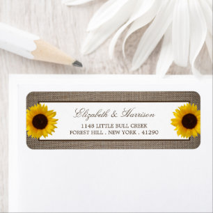 Country Rustic Tournesol & Mariage Burlap