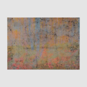 Country Rustic Vintage Orange Blue Texture Tissue Paper