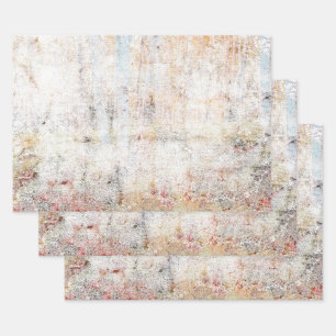 Country Rustic Vintage White Beige Texture Wrapping Paper Sheet