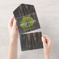 Country Rustic Wood First Christmas New Home Card
