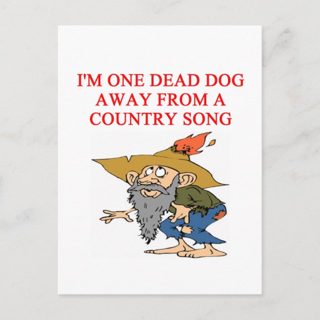 COUNTRY sad song Postcard (Front)