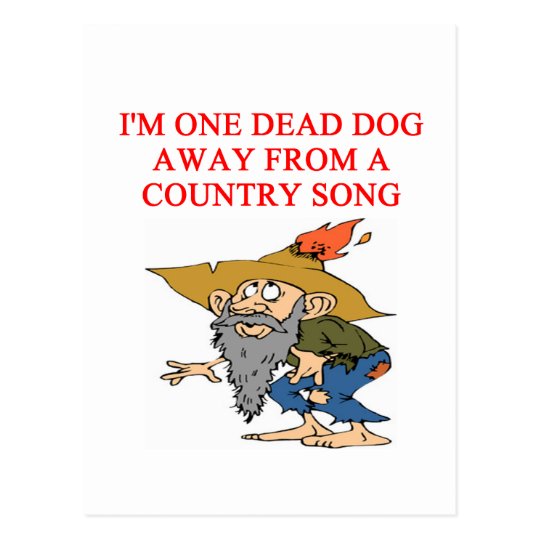 COUNTRY sad song Postcard