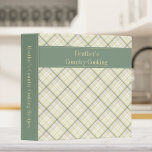 Country Sage Green & Yellow Plaid Recipe Binder<br><div class="desc">This simple and quaint design adds style and grace to your kitchen, with its soft yellow and sage green plaid country pattern. Gather your favourite family recipes and add your family memories to make this a cherished keepsake. Add a name to personalize it. Makes a great bridal shower, Christmas or...</div>