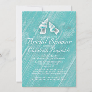 Country Seashells Destination Bridal Shower Invite