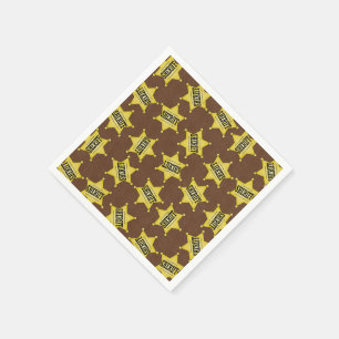 Country Sheriff badge pattern party paper napkins