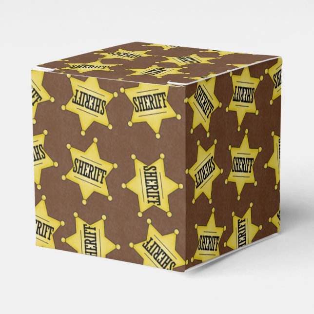 Country sheriffs badge favour box (Front Side)