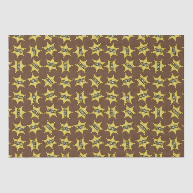 Country Sheriffs badge pattern tissue paper (Front)