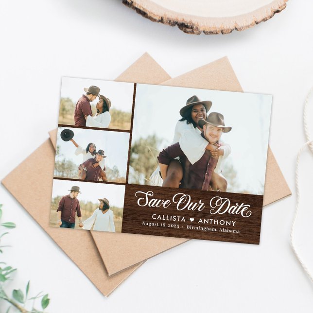 Country Side Rustic Wedding Save The Date Card (Creator Uploaded)