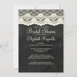 Country Slate Bridal Shower Invitations