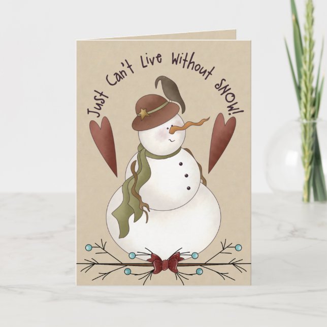 Country Snowman Christmas Cards (Front)