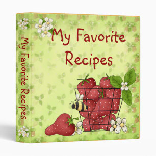Country Strawberries My Favourite Recipe Binder