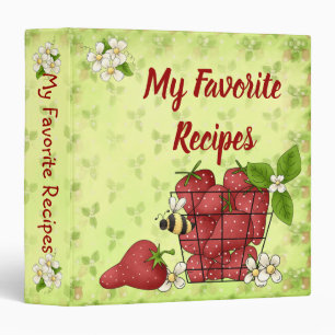 Country Strawberries My Favourite Recipe Binder
