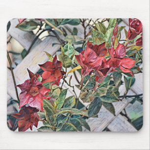 Country Style Art Flowers Mouse Pad