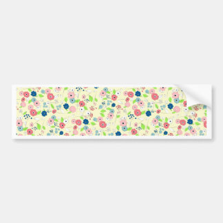 Country style floral pattern bumper sticker