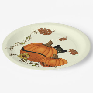 Country Style Halloween Paper Plate