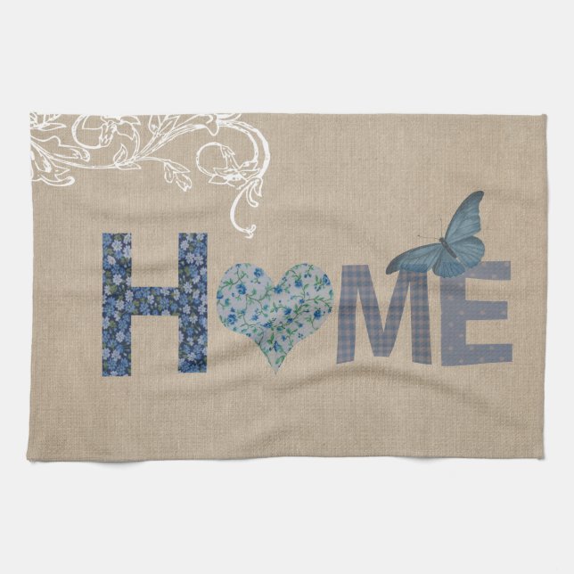 Country Style Home Collage Kitchen Towel (Horizontal)