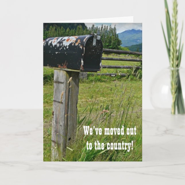 Country Style Metal Mailbox Announcement (Front)