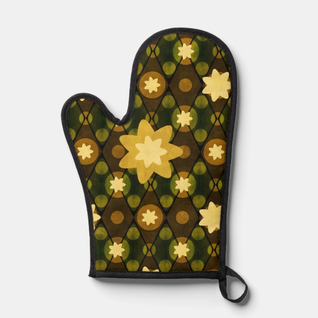 Country-Style Star Kitchen Oven Mitt (Front)