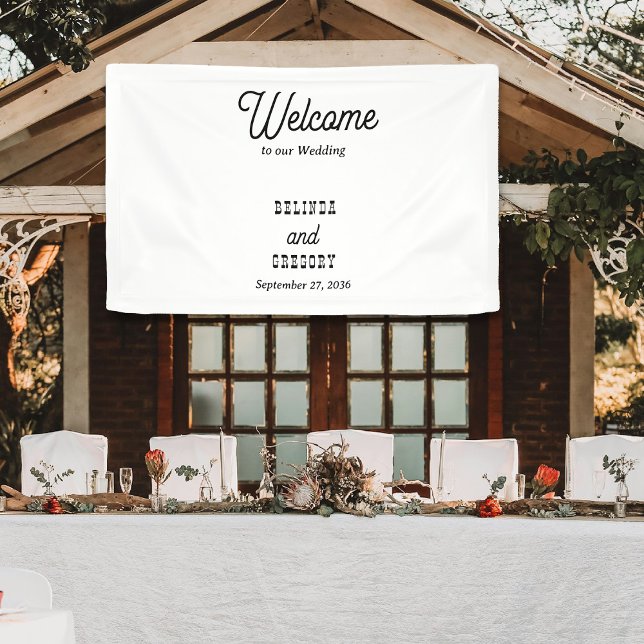 Country Style Welcome To Our Wedding Hanging Banner (Country Style Welcome To Our Wedding Hanging Banner)