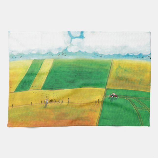 Country Summer Day Kitchen Towel (Horizontal)