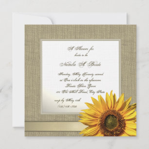 Country Sunflower Bridal Shower Invitation