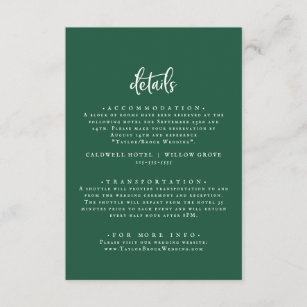 Country Sunflower Emerald Green Coordinate Details Enclosure Card