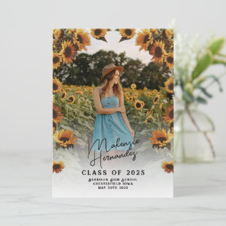 Country Sunflower Graduation Announcement