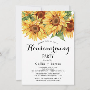 Country Sunflower Housewarming Invitation