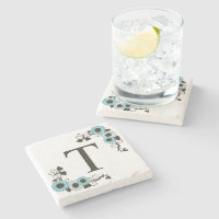 Country Sunflower Monogram Aqua